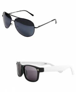 Black Aviator + White Wayfarers